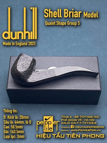 Dunhill Shell Briar Quaint Shape Group 5 (1/2 Bent Panel)