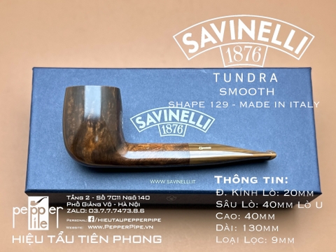 Savinelli Tundra Model - Smooth - Shape 129 - Made in Italy