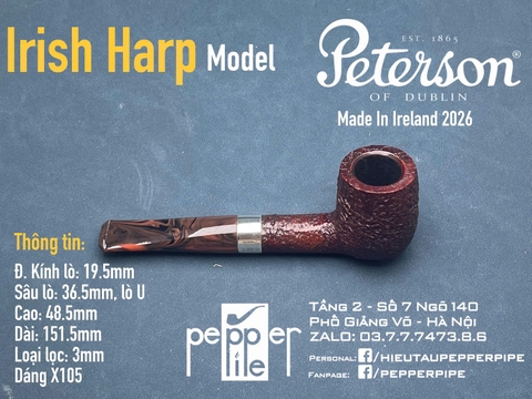 Peterson Irish Harp Sandblasted Shape X105