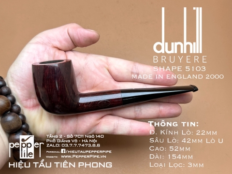 Dunhill Bruyere Model - Shape 5103 - Made in England 2000