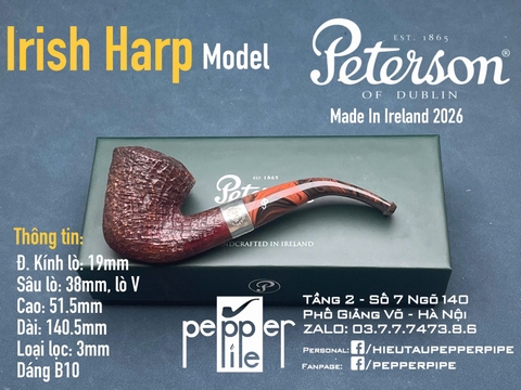 Peterson Irish Harp Sandblasted Shape B10