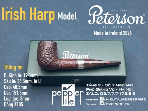 Peterson Irish Harp Sandblasted Shape X105