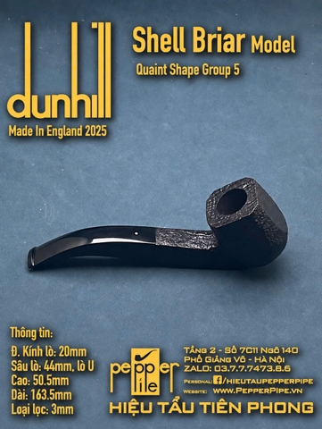 Dunhill Shell Briar Quaint Shape Group 5 (1/2 Bent Panel)