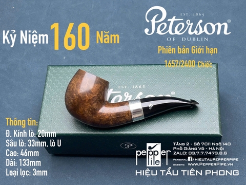 Peterson Smooth Brown 160 Years Anniversary Limited Edition 1805/2400