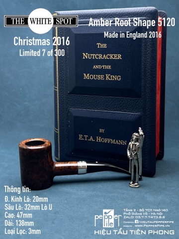 Dunhill Christmas 2016 - “Godfather Drosselmeyer” - Amber Root - Shape 5120 - No.7 of 300 - Made in England 2016