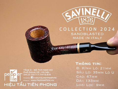 Savinelli Collection 2024 - Sandblasted - Made in Italy