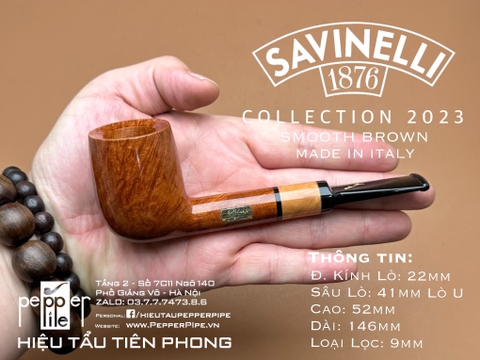 Savinelli Collection 2023 - Smooth Brown - Made in Italy