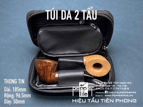 Túi 2 tẩu giả da
