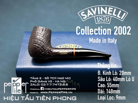 Savinelli Collection 2002 - Sandblasted - Made in Italy