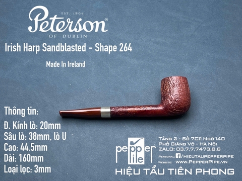 Peterson Irish Harp Sandblasted Shape 264