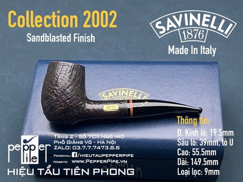 Savinelli Collection 2002 Sandblasted