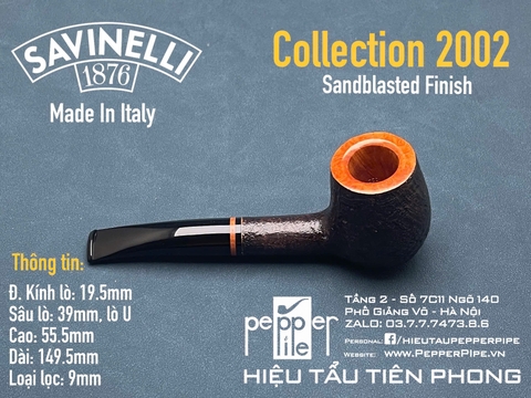 Savinelli Collection 2002 Sandblasted