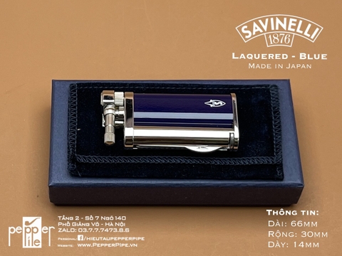 Savinelli Lighter Laquered - Blue Made in Japan