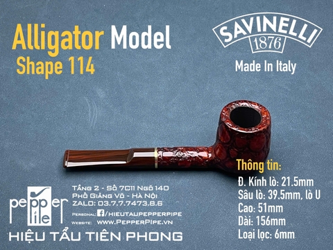 Savinelli Alligator Rustic Shape 114
