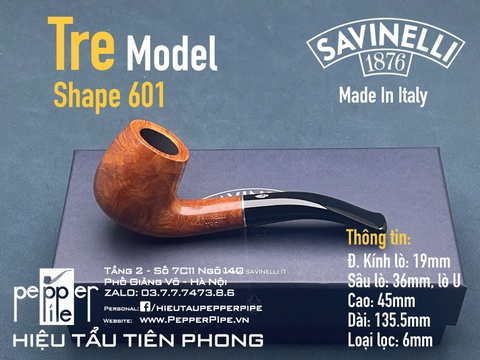 Savinelli Tre Smooth Shape 601