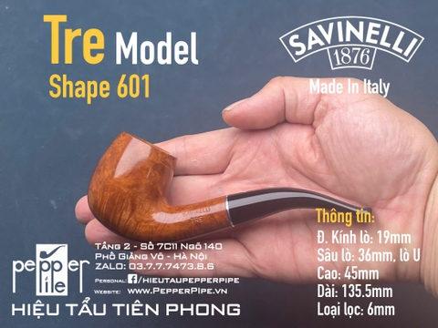 Savinelli Tre Smooth Shape 601