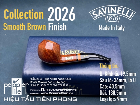 Savinelli Collection 2026 Smooth Brown