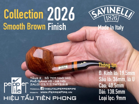 Savinelli Collection 2026 Smooth Brown
