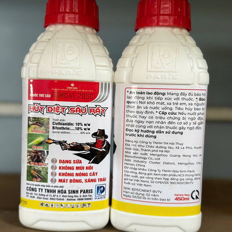 THUỐC TRỪ SÂU HÓA SINH PARIS HỦY DIỆT SÂU RẦY