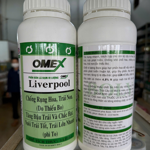 PHÂN BÓN LÁ VI LƯỢNG LIVERPOOL CHỐNG RỤNG HOA, TRÁI NON