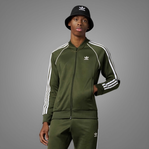 Bộ Quần Áo Thể Thao Unisex Adidas Adicolor Classics SST Track - Xanh Rêu