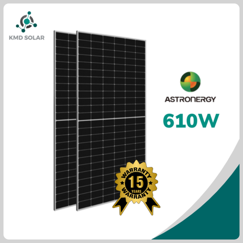 TẤM PIN NĂNG LƯỢNG MẶT TRỜI ASTRONERGY 610W - 2 MẶT KÍNH