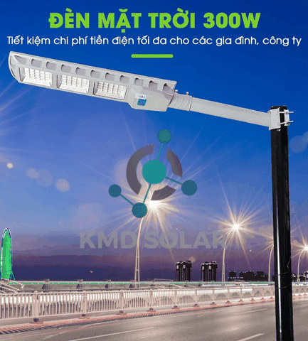 Đèn Đường 300W - Đèn Năng Lượng Mặt Trời (Vỏ Kim Loại) Solar Light TOPSOLAR 300W