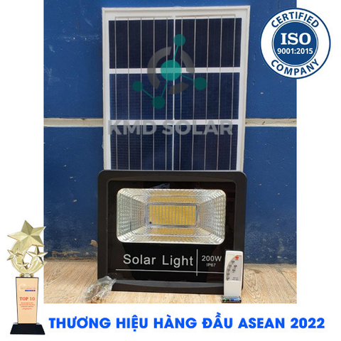 Đèn 200W - Đèn Năng Lượng Mặt Trời Ánh Sáng Vàng