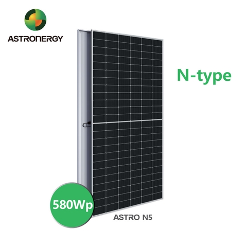 TẤM PIN MẶT TRỜI ASTRONERGY 580W N-TYPE 2 MẶT KÍNH (N5-CHSM72N(DG)F-HC-580)