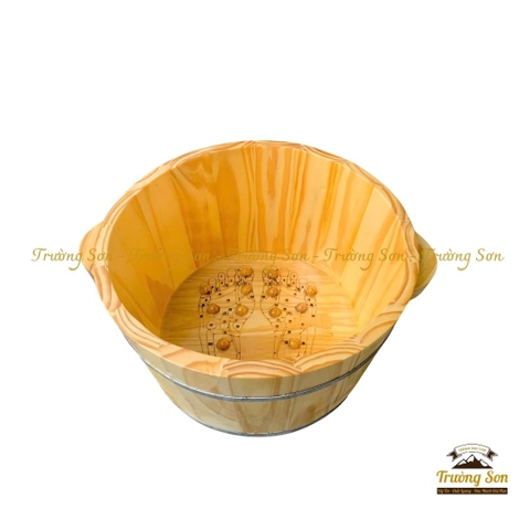 Chậu gỗ ngâm chân giá rẻ hình bàn chân