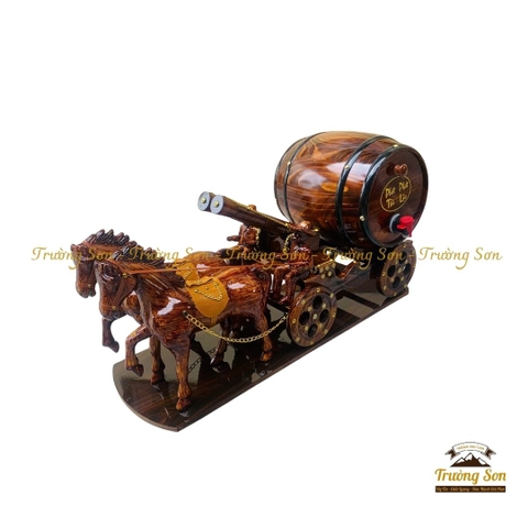 Xe ngựa kéo trống rượu