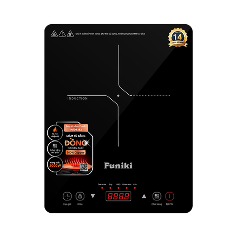 Bếp từ đơn điều khiển cảm ứng Smart Semor thông minh,đèn LED hiển thị công xuất, nhiệt độ