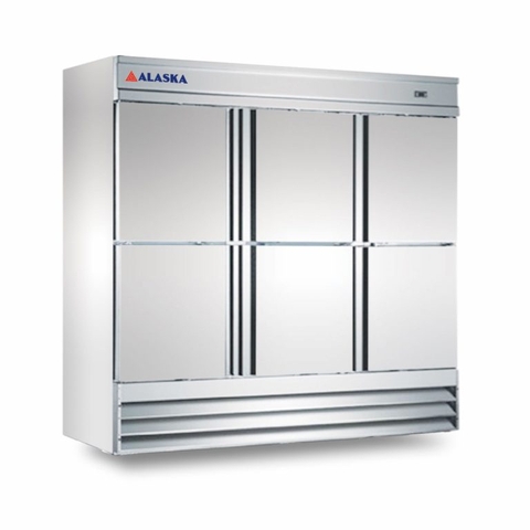 Tủ đông đứng Inox 6 cửa Alaska F6F