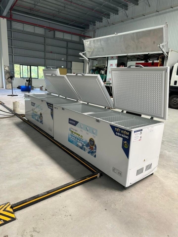 Tủ đông dung tích lớn Hòa Phát 1 ngăn đông , 2 cánh HPF AD6783 1200 LÍT-  dài 2.1 MÉT