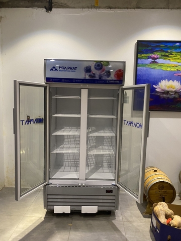 Tủ mát trưng bày Hòa Phát 1 ngăn 2 cánh HSR D6526 526 lít cao 1.9M X rộng 90CM