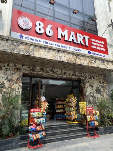 Giao tủ mát hòa phát 2 cánh tại Siêu Thị 86 Mart Số 39 LK9 Yên Xá Tân Triều Hà Nội