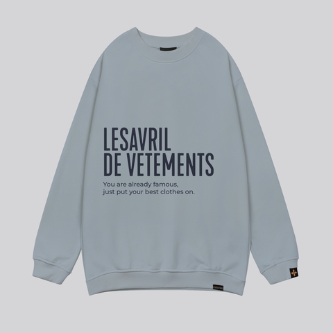 Áo nỉ Sweater Lesavril de Vetements Famous - Powder Blue