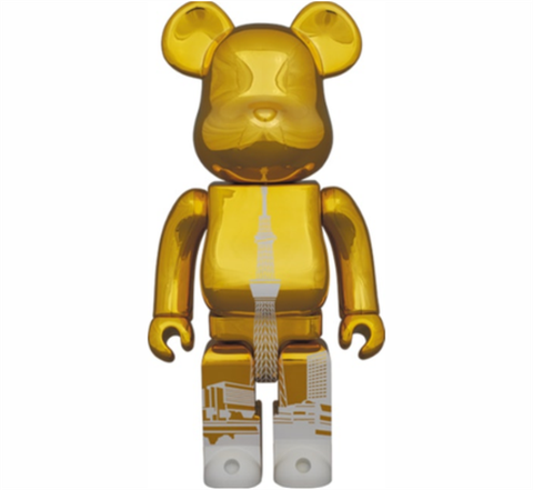 BEARBRICK TOKYO SKY SKYTREE TOWN GOLD CHROME 400%