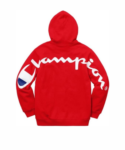 SUPREME CHAMPION HOODED SWEATSHIRT RED SS18