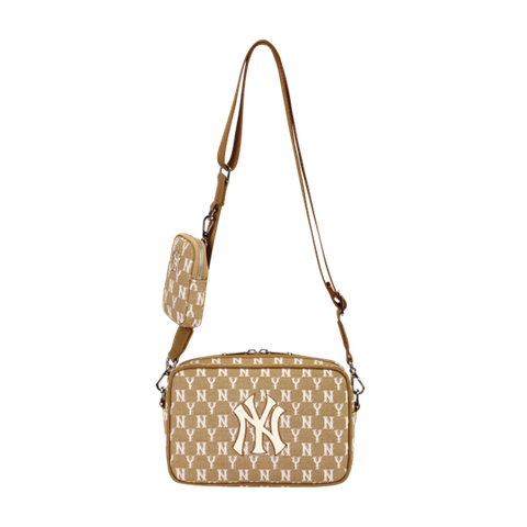 MLB MONOGRAM JACQUARD CROSS BAG NY YANKEE NAVY 32BGDC111 50N