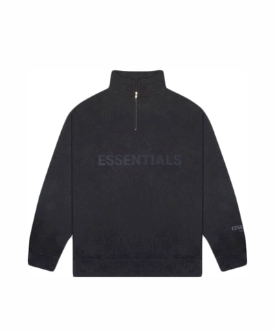 FOG ESSENTIALS HALF ZIP PULLOVER SWEATER BLACK FW20