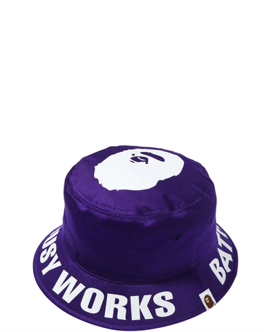 BAPE BUCKET HAT BUSY WORKS PURPLE