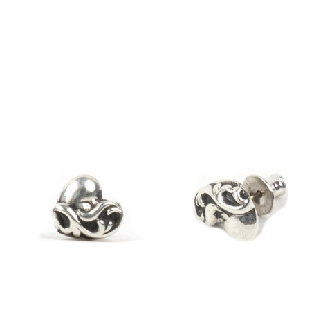 CHROME HEARTS HEART STUD EARRING