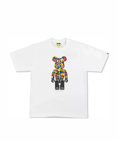 BAPE X MEDICOM BE@RBRICK SHARK TEE WHITE