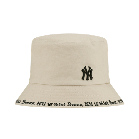 MLB BUCKET GOTHIC STADIUM BUCKET HAT NY BEIGE 32CPHG111 50B