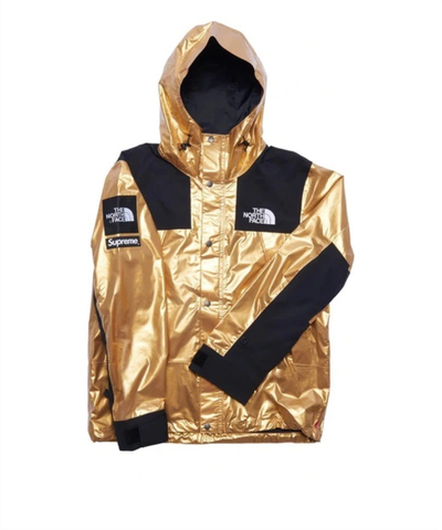 SUPREME THE NORTH FACE METALLIC MOUNTIAN PARKA GOLD SS18