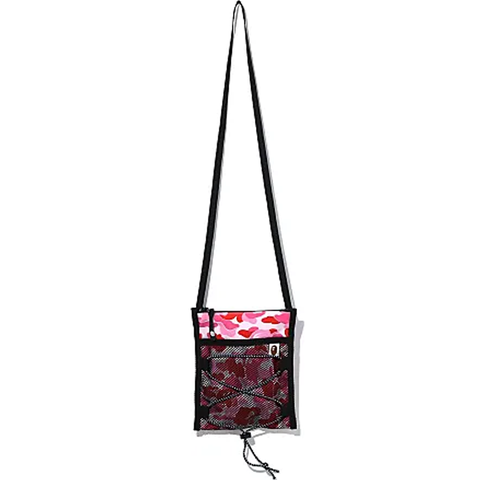 BAPE ABC CAMO BUNGEE CORD POUCH PINK
