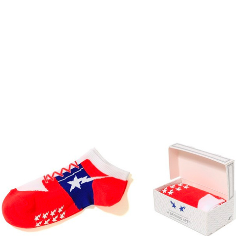 A BATHING APE BAPE STA ANKLE SOCKS RED