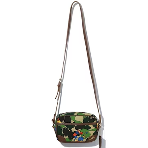 BAPE ABC CAMO FLOWER SHOULDER BAG GREEN