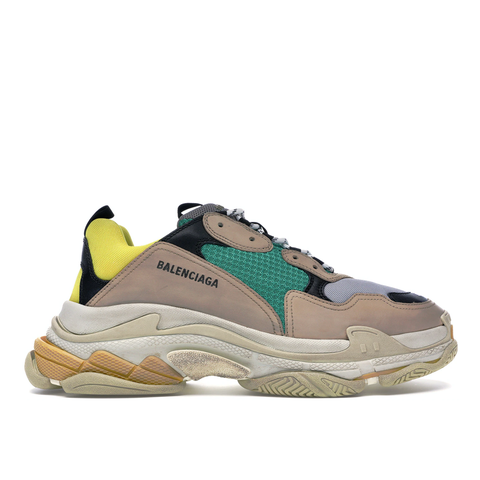 BALENCIAGA TRIPLE S BEIGE GREEN YALLOW 2018 REISSEU 516440-W09O2-7070